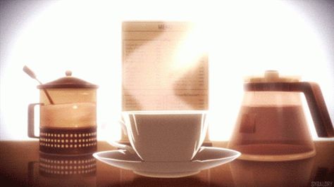 Good morning Coffee Banner Discord, Cafe Banner Discord, Anime Coffee Gif, Coffee Gif Aesthetic, Steam Gif, Gif Coffee, Manga Food, Anime Coffee, Animated Infographic