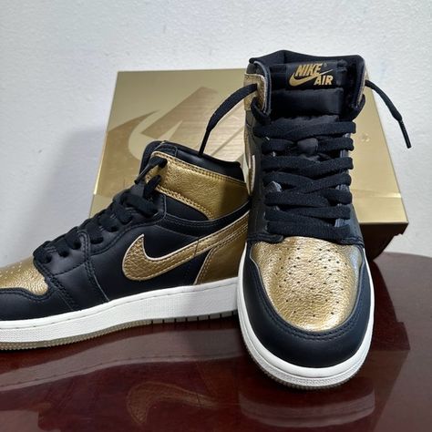 Air jordan 1 high OG Black metallic gold Jordan 1 High Og, Air Jordan 1 High, Jordan 1 High, Black Metallic, Air Jordan 1, Jordan Shoes, Metallic Gold, Jordan 1, Air Jordan