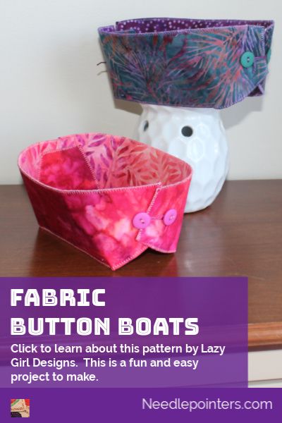 Button Boats Free Sewing Pattern, Boat Fabric, Fabric Tray, Lazy Girl Designs, Clean Stove, Fabric Bowls, Fabric Basket, Quilt Stores, Fabric Boxes