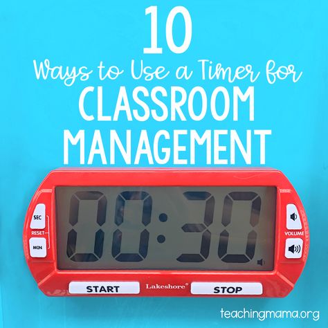 10 Ways to Use a Timer for Classroom Management - Teaching Mama Classroom Timer, Transition Activities, Teaching Mama, Classroom Management Plan, School Assemblies, Lakeshore Learning, Famous Youtubers, Classroom Board, Behaviour Management