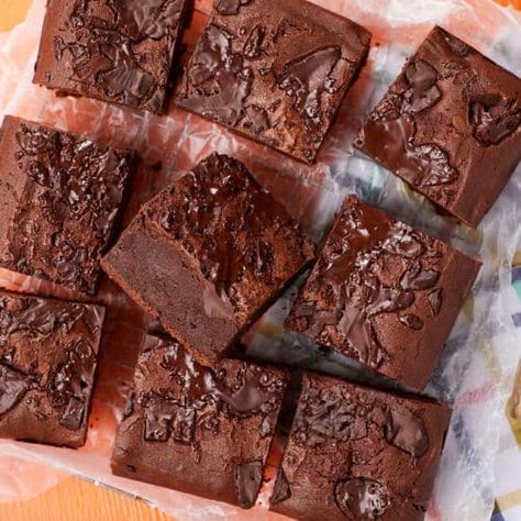 100 Hour Brownies Recipe, 100 Hour Brownies, Microwave Brownie, Egg Substitute In Baking, Almond Flour Brownies, Jelly Cookies, Bigger Bolder Baking, Square Recipes, Baking Basics