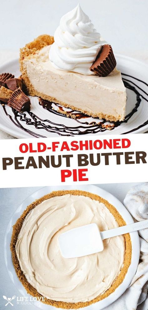 No Bake Peanut Butter Pie With Cool Whip, Cool Whip Pies, Easy Peanut Butter Pie, Jello Pie, Peanut Butter Whipped Cream, Whipped Peanut Butter, Baking Therapy, Desserts With Few Ingredients, Dessert Pie Recipes