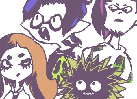 Splatoon Bands Fanart, Squid Squad Splatoon, Splatoon Bands, Chirpy Chips, Squid Squad, Cringe Compilation, Paintball Game, Splatoon Squid, Salmon Run