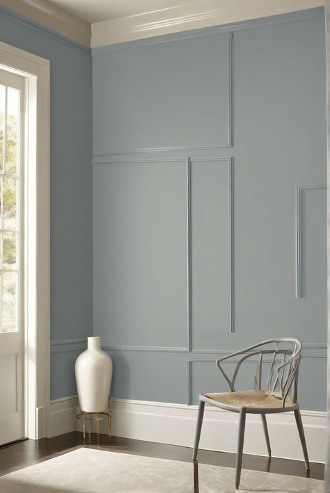 interior design, home decor, Benjamin Moore, color inspiration Wickham Gray Benjamin Moore, Wickham Gray, Interior Design Colors, Light Oak Floors, Coastal Color Palette, Sherwin Williams Gray, Trending Paint Colors, Different Design Styles, Colorful Interior Design