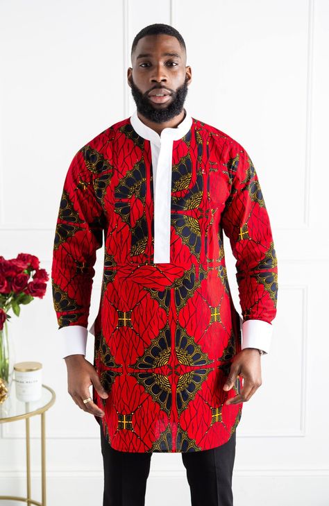 ANKARA GOWN MIDI DRESS FABULOUS FASHION African Print Shirts For Men, Ankara Shirts For Men, Ankara Style For Men, Ankara Shirt, African Print Shirt, African Shirts For Men, Anniversary Dinner, African Shirts, Ankara Style