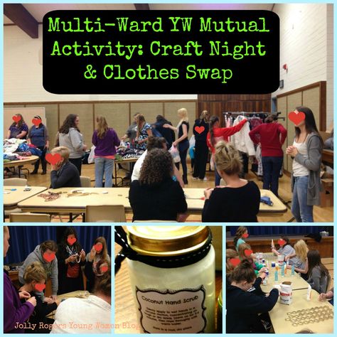 Tonight was our 2nd Annual All-girls Activity with a neighboring ward (who shares our building).... Clothing Boutique Decor, Relief Society Crafts, Mutual Activities, Lds Relief Society, Night Clothes, Clothes Swap, Yw Activities, Clothing Swap, Relief Society Activities