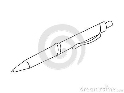 A line art of a ballpoint pen. Can be used in the area of education. Pen Vector, Education Illustration, Ballpoint Pen, Line Art, Stock Vector, Vector Illustration, A Line, Pen, Education