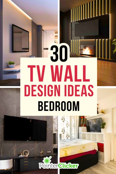 Discover our '30 TV Wall Design Ideas for Bedroom' and transform your space into a haven of style and comfort. From minimalist TV wall designs to modern bedroom TV cabinets, we've got you covered. Explore aesthetic floating shelves, small space ideas, and simple yet striking TV wall designs. Whether your bedroom is small or spacious, these ideas will maximize your space and make your TV wall the focal point. Even hotel-style bedroom designs are within your reach. Tv Wall Design For Small Space, Tv Panel In Bedroom, Tv Wall Bedroom Small Spaces, Tv Cabinet For Small Bedroom, Hotel Room Tv Wall Design, Bedroom Tv Cabinet Design Modern, Small Room Tv Unit Design, Smart Tv Wall Design, Simple Tv Unit Design For Bedroom