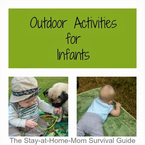 Ideas for outdoor activities for infants from 2 months old and up Infant Outside Activities, Outdoor Play For Infants, Outdoor Activities For Infants, Infant Outdoor Activities, Activities For Infants, Infant Learning, Infant Development, Toddler Milestones, Infant Classroom