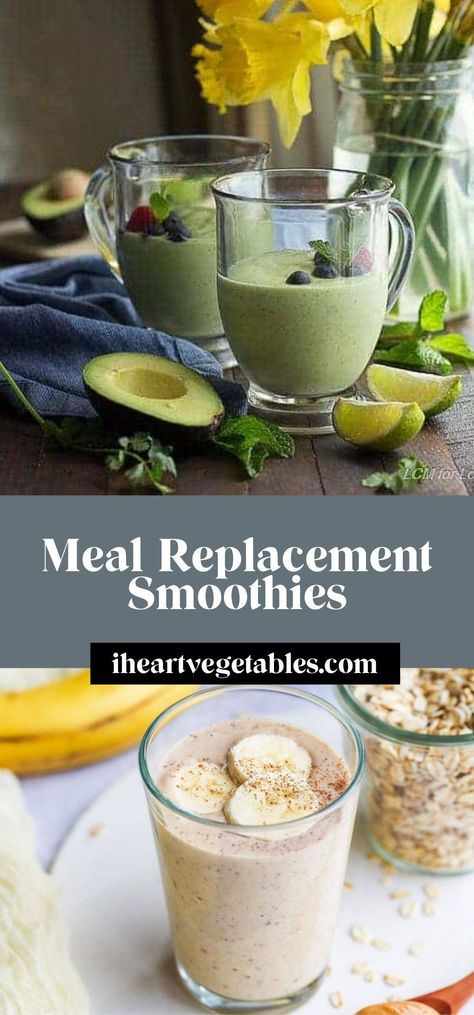 If you’re drinking a smoothie as a meal replacement, it’s important to make sure that it has enough protein, fat, and carbohydrates to sustain you until your next meal. These recipes do the trick! Protien Smoothies Recipes, High Protein Smoothie Recipes, Dinner Smoothie, Meal Replacement Powder, Healthy Protein Shakes, Protein Meal Replacement, Simple Family Meals, High Protein Smoothies, Keto Smoothie Recipes