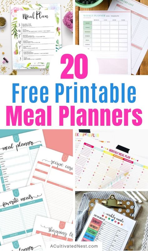 Meal Planning Printable Templates, Meal Planning Binder, Menu Planning Printable, Free Printable Menu, Menu Sans Gluten, Menu Planner Printable, Weekly Meal Plan Template, Free Meal Planner, Meal Prep Planner