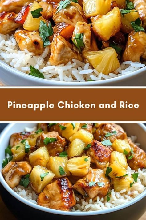 Pineapple Chicken and Rice Keto Pineapple Chicken, Baked Chicken With Pineapple Recipes, Honey Garlic Chicken With Pineapple, Weight Watchers Pineapple Chicken Rice, Dinner In A Pineapple, Chicken With Pineapple And Peppers, Ww Pineapple Chicken And Rice, Chicken Rice Pineapple Casserole, Simple Chicken Rice Recipes