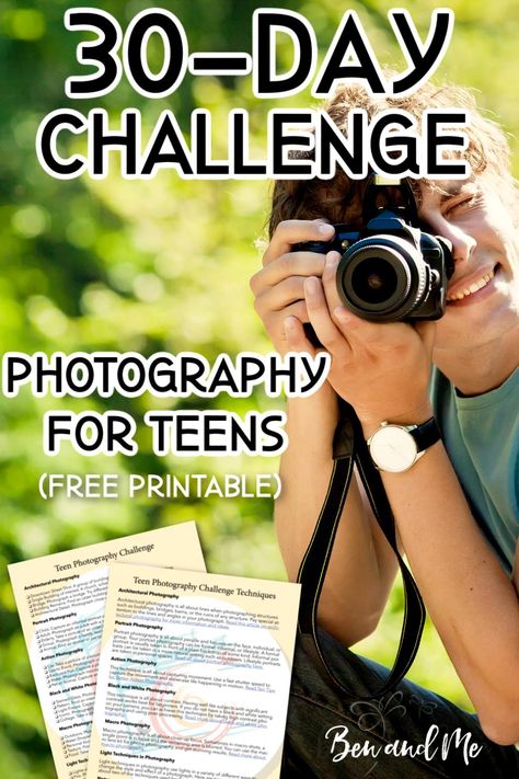 Photography Lessons For Middle School, Photography School Project, 4h Photography Project Ideas, Photography Class Ideas, Middle School Photography, Homeschool Yearbook, Homeschool Photography, Photography Lessons High School, Photography Challenge Beginners