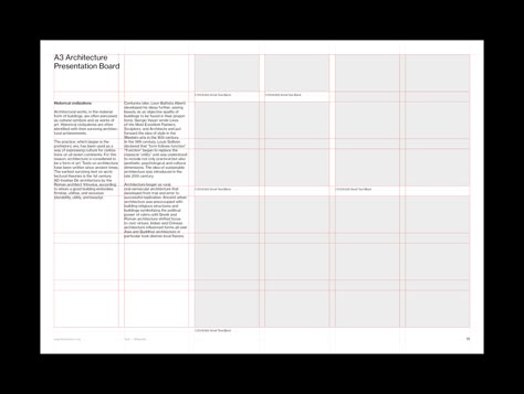 A3 Presentation Grid System for InDesign 2 on Behance Grid Graphic Design, Portfolio Layout Template, Indesign Layout, Architecture Portfolio Layout, Page Layout Design, Architecture Presentation Board, Presentation Boards, Book Editorial, Presentation Layout