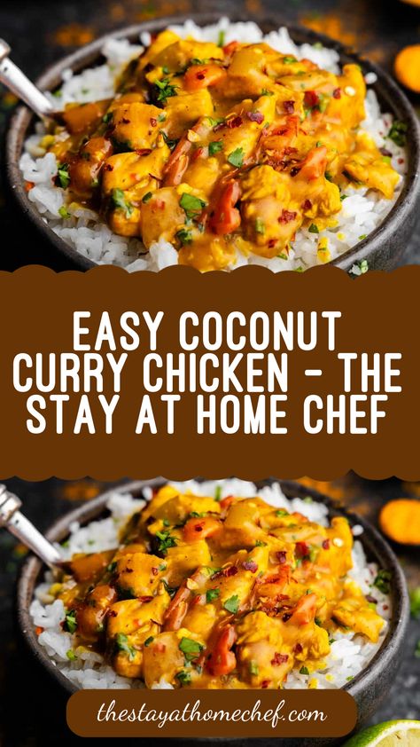 This coconut curry chicken builds layers of flavor inspired by Thai cuisine using easy techniques. You'll have a restaurant-worthy dinner in under an hour, with a sauce you'll be craving for days after. Coconut Curry Chicken Crockpot, Spicy Curry Chicken, Easy Coconut Curry, Thai Coconut Curry Chicken, Children Recipes, Coconut Curry Chicken Recipes, Chicken Coconut Curry, Hearty Chili Recipe, Coconut Chicken Curry