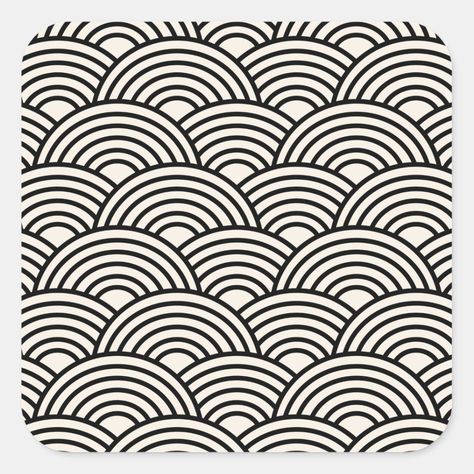 Japanese Seigaiha Wave Pattern – Black And Cream White. Seigaiha Pattern, Japanese Wave Pattern, Japanese Wave, Classy Outfits Men, Japanese Waves, Traditional Japanese Art, Clouds Pattern, Tattoo Flash Art, Japanese Patterns