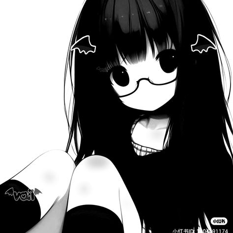 Cute Black And White Pfp, Black N White Anime, Black N White Icons, Black Hair Girl Pfp, E Girl Pfp, White And Black Pfp, Black White Pfp, Black Discord Pfp, Anime Pfp Black And White