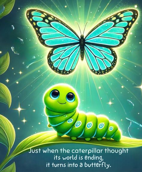 This artwork with quote "Just when the caterpillar thought its world is ending, it turns into a butterfly" symbolize the potential and beauty that lies within every being, waiting to emerge. Ideal as a daily reminder that everyone has a hidden potential that will emerge when the time is ripe. #InspirationalQuotes#MotivationalQuotes#PositiveVibes#SelfBelief#HiddenPotentialQuote#UniqueWallArt#CreativeWallArt#ButterflyArt#GreeneryWallArt#NatureArt#RedBubblePoster Just When The Caterpillar Thought, Hidden Potential, Butterfly Poster, Butterfly Canvas, Nature Wall Art, A Butterfly, Daily Reminder, Wall Decor Bedroom, Caterpillar