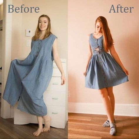 Sewing Upcycle, Clothing Diys, Upcycle Dress, Dress Makeover, Refashion Dress, Clothing Refashion, Clothes Upcycle, Upcycling Clothes, Cycling Clothes