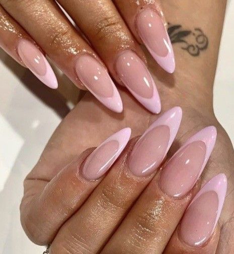 Pink French Tip With Chrome, Pink French Chrome Nails, Pink French Tip Chrome, Pink And White Nail Art, Pink And White Nail Designs, Almond Nails Pink, Pink And White Nails, Pink White Nails, Pink French Nails