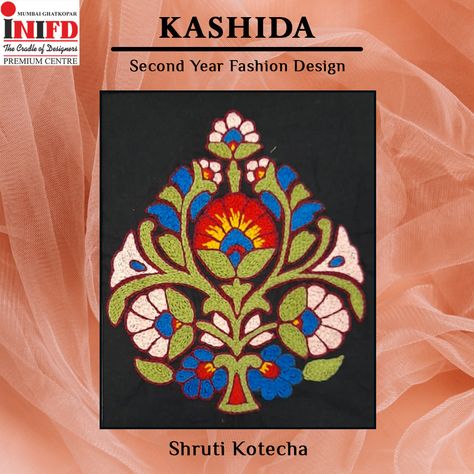 The intricate needlework is inspired by the charming natural surroundings of Kashmir. Kashida, embroidery is quite popular due to its color, texture, design, and technique.
Here are some assignments of Kashida by our Second Year Fashion Design Students.
#INIFDMumbaiGhatkopar
#Proud2bDesigner
#fashiondesign
#interiordesign
#fashiondesigner #Kashida #kashidaembroidery #embroidery 
#design #designinstitute #Creativity #hardwork #INIFD #mumbai #ghatkopar Kashmir Embroidery Motifs, Kashida Of Kashmir Embroidery Motifs, Kashida Motifs, Kashida Embroidery Designs, Kashida Embroidery Motifs, Embroidery Types, Kashida Embroidery, Diary Covers, Fashion Illustration Sketches Dresses