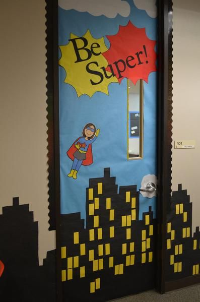 Superhero Classroom Door, Superhero School Theme, Hero Classroom Theme, Superhero School, Decoration Creche, Superhero Classroom Theme, Bored Teachers, Classroom Welcome, Superhero Classroom