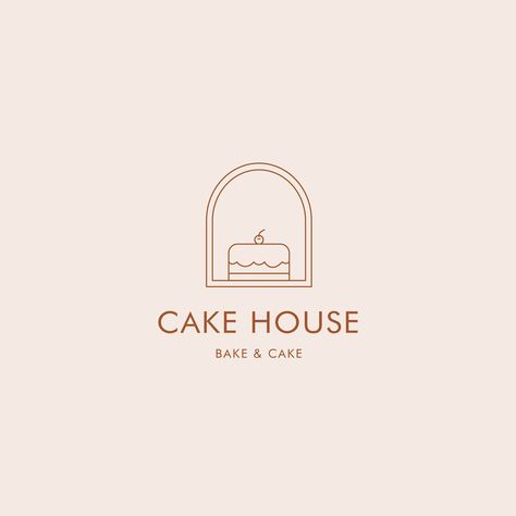 Premade Pastel Cake Making Logo Minimal Cakery Branding Kit - Etsy Oman Pastry Logos Ideas, Logo Design For Bakery Shop, Baked Logo Design, Logo Design For Sweets, Cakery Logo Design Ideas, Logo For Cake Shop, Cupcake Logo Design Graphics, Design Bakery Logo, Logo Design Bakery Ideas