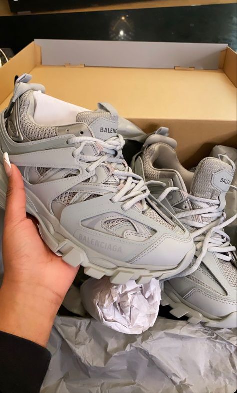 Grey Balenciaga Track, Balenciaga Track Trainers, Balenciaga Trainers, Balenciaga Track Sneakers, Track Runners, Balenciaga Sneakers, Supreme Clothes, Balenciaga Track, Volleyball Shoes