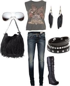 Outfit for a rock concert                                                       … Nickleback Concert Outfit Ideas, Rock Outfits For Women Concert, Ska Style, Journey Concert, Concert Clothes, Concert Outfit Winter, Cute Concert Outfits, Concert Outfit Rock, Concert Attire