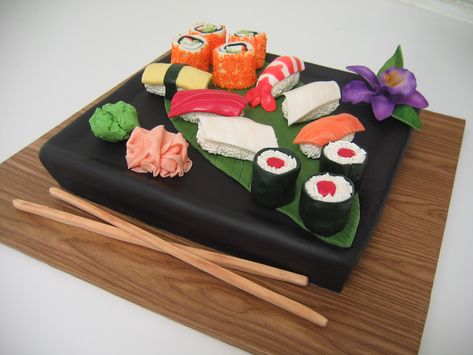 Grooms Cake Ideas Unique, Outrageous Cakes, Funny Grooms Cake, Sushi Cakes, Cake Sushi, Grooms Cake Ideas, Sushi Ideas, Candy Sushi, Sushi Cake