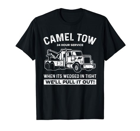 PRICES MAY VARY. Solid colors: 100% Cotton; Heather Grey: 90% Cotton, 10% Polyester; All Other Heathers: 50% Cotton, 50% Polyester Imported Pull On closure Machine Wash Camel Towing t-shirt. Great gift for men, women or anyone who likes this shirt. Tow truck accessories. Camel Towing shirt will be a great gag gift for dad, mom, grandpa, grandma, wife, husband, sister, brother or friend. Awesome gift for Birthday, Christmas, New Year or any holiday. Lightweight, Classic fit, Double-needle sleeve Camel Towing, That's Hilarious, Kardashian Hair, Eagle Wallpaper, Motorcycle Sidecar, Trip Shirts, 57 Chevy, Truck Shirts, Corrugated Metal