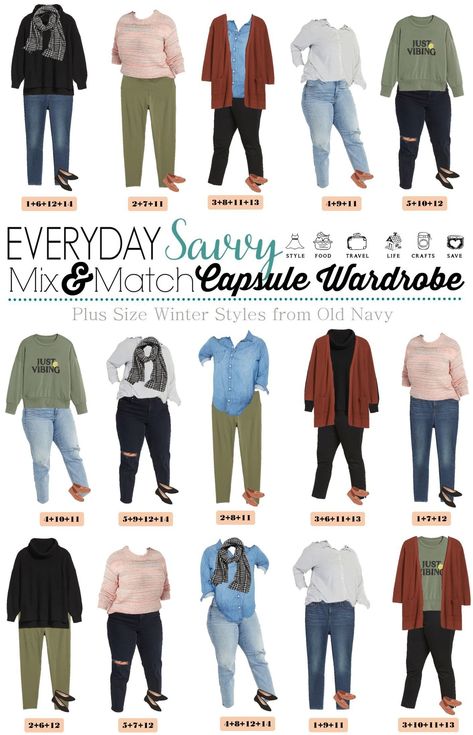 Lots of casual and cute plus size outfits for winter & spring in this new plus-size capsule wardrobe. On-trend looks for curvy girls. Lots of mix and match fashion that is easy to wear. Plus it is super affordable. Cute Casual Outfits For Spring Plus Size, Casual Plus Size Outfits Spring, Plus Size Fall Casual Outfits, Plus Capsule Wardrobe, Plus Size Inspo Outfits, Size 20 Outfits, Plus Size Work Capsule Wardrobe, Fall Plus Size Outfits Casual, Curvy Capsule Wardrobe