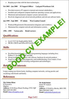 CV Examples | Example of a good CV (+ biggest mistakes to avoid!) Cv Format For Job, Cv Advice, Cv Templates Free Download, Curriculum Vitae Design, Writing A Cv, Perfect Cv, Job Cv, Writing Conventions, Good Cv