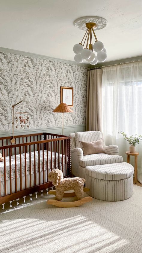 Gender neutral baby nursery by Liz Lovery Organization Nursery, Cozy Baby Room, Nursery Closet Organization, Nursery Closet, Nursery Room Design, Baby Boy Room Nursery, Baby Room Inspiration, Nursery Room Inspiration, Nursery Organization