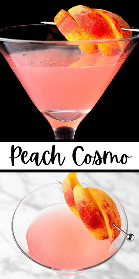 Vodka Peach Schnapps Cranberry Juice, Peach Cosmopolitan Recipe, White Peach Martini, Vodka Peach Schnapps Drinks, Peach Martini Recipe Vodka, Peach Vodka Drinks Recipes, Cocktails With Peach Schnapps, Peach Snapps Drinks Recipes, Shots With Peach Schnapps