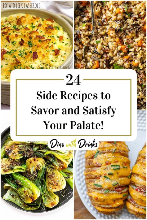 Collage of 4 side recipes. Family Side Dishes, Unique Side Dishes, Winter Side Dishes, Crispy Fries, Sides Recipes, Cheesy Casserole, Thanksgiving Sides, Best Side Dishes, Healthy Side Dishes