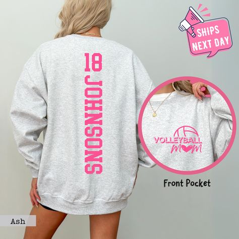 Personalized Volleyball Mom Sweatshirt, Volleyball Game Day Hoodie, Custom Volleyball Sweater, Volleyball Season Personalized Gift for Mom 🌟 Exclusive Offer - Limited Time Only! 🌟 Enjoy a fabulous 40% discount along with FREE SHIPPING when you treat yourself to items totaling $35 or more! 🎉 (Hurry! Offer ends today) HOW TO ORDER 🛒 Select your favorite sweatshirt size and color. 💖 Click "Add to Cart" to claim your style. 🔄 In your cart, adjust quantities as needed. For multiple colors/sizes Volleyball Game Day Treats, Volleyball Sweatshirts Design, Volleyball Game Day, Sports Apparel Design, Volleyball Hoodie, Volleyball Sweatshirts, Custom Volleyball, Volleyball Mom Shirts, Volleyball Shirts