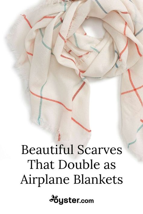 These scarves and wraps are big enough to double as airplane blankets, but chic enough that you’ll arrive at the gate in style. Plus, they make excellent holiday gifts. Old Tee Shirts, Airplane Blanket, Travel Scarf, Fall Scarves, Oversized Scarf, Travel Blankets, Purse Organization, Club Style, Warm Scarf