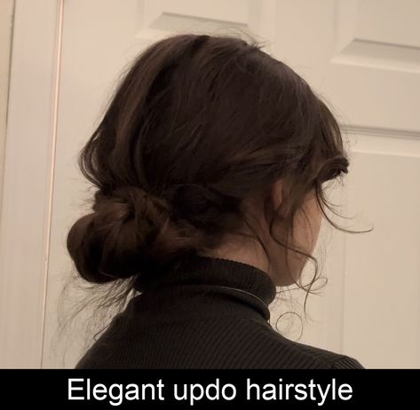 Elegant updo hairstyle Chaotic Academia Hairstyles, Marvel Hairstyles, Academia Hairstyles, Dark Academia Hairstyle, Academia Hair, Dark Academia Hair, Academia Core, Academia Hairstyle, Short Dark Brown Hair