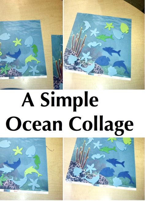 Are you looking for a simple art activity to do with your toddlers? Check out this super simple ocean collage! You only need 2 materials! #OceanTheme #ArtsAndCraftsForKids #ActivitiesForKids #Toddlers #Preschool Preschool Collage, Collage Activities, Art Activity For Toddlers, Ocean Collage, Simple Art Activity, Summer Crafts For Toddlers, Quick Art, Toddler Class, Keeping Kids Busy