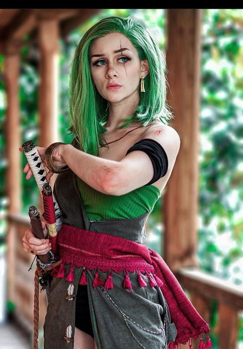 Zoro One Piece Cosplay Female, Fem Zoro Cosplay, Female Zoro Cosplay, Zoro Cosplay Girl, Fem Zoro, Gender Bend Cosplay, Zoro Cosplay, One Piece Zoro, رورونوا زورو