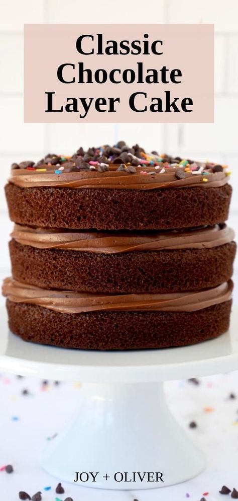 Stackable Chocolate Cake Recipe, Sturdy Chocolate Cake For Stacking, 3 Layer Chocolate Cake Birthday, Special Chocolate Cake, 3 Tier Chocolate Cake, 3 Layers Cake, 3 Layer Chocolate Cake, Chocolate Layer Cake Filling, Chocolate Drizzle Cake