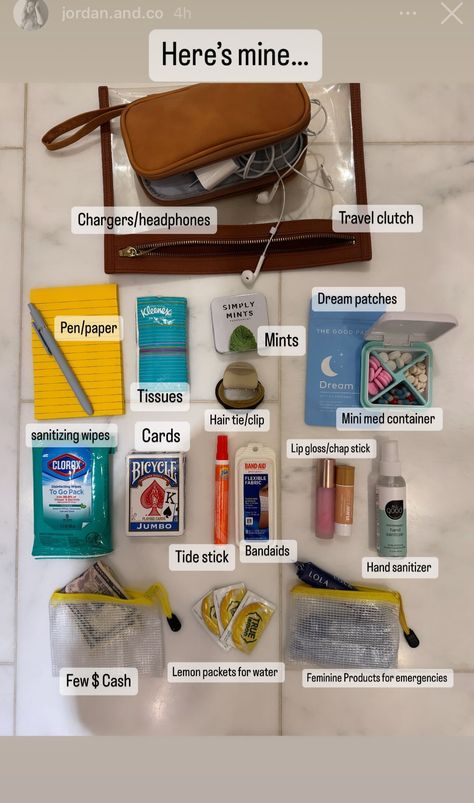 What’s Inside My Suitcase, What To Carry In Your Purse List, Concert Bag Essentials, Car Bag Essentials, Work Bag Essentials, Photo Organization Storage, Mini Emergency Kit, Tiny Purses, College Necessities