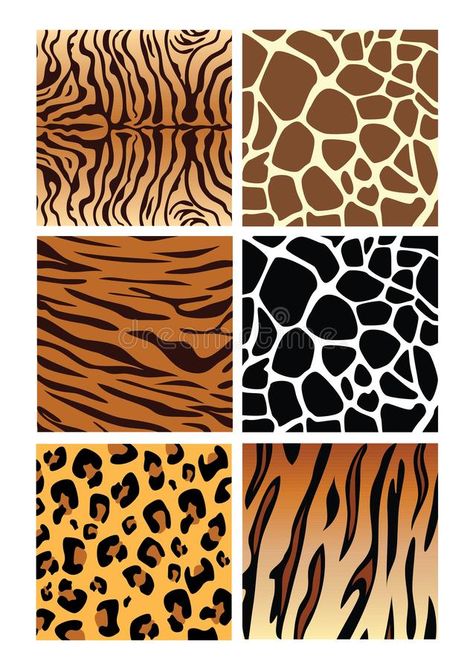 Animal patterns Seamless vector clipart EPS. Animal patterns Seamless zebra leopard tiger giraffe animal print vector patterns stock illustration Patterns Illustration, Animal Nail Art, Fashion Illustration Collage, Arte Folk, Animal Print Wallpaper, Textile Prints Design, Apple Coloring, Safari Print, Textile Pattern Design