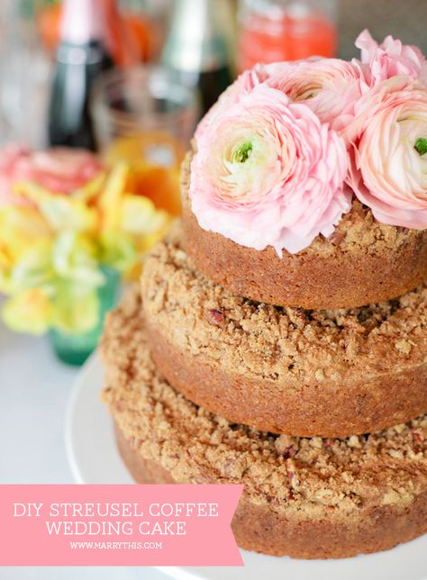 coffee cake Brunch Reception Ideas, Coffee Wedding Cake, Streusel Coffee Cake, Coffee Wedding, Valentine's Day Recipes, Cake Wedding, Just Cakes, Brunch Wedding, Bridal Brunch