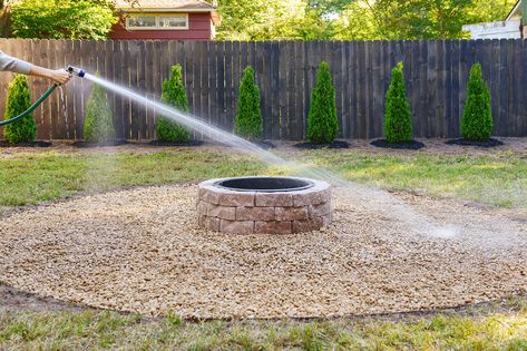 gravel: Round Fire Pit Area With Gravel, Firepits Backyard Ideas Gravel, Easy Fire Pit Area Ideas, How To Level Ground For Fire Pit Area, Build A Fire Pit Diy, Fire Pit Ideas Backyard On A Budget Diy, Building A Fire Pit Area, Fire Pit By Pool Ideas, Fire Pit Edging Ideas