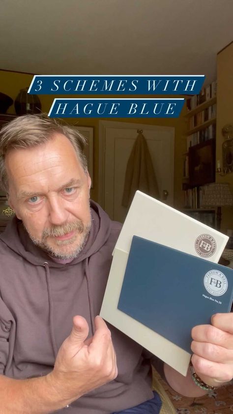 Hague Blue Farrow And Ball Kitchen, Hague Blue Palette, Hague Blue Lounge, Hague Blue Color Palette, Farrow And Ball Hague Blue Colour Scheme, Hague Blue Office, Hague Blue Complimentary Colours, Navy Blue Paint Palette, Farrow And Ball Hague Blue Bedroom