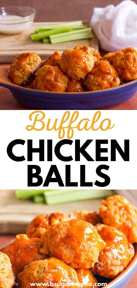 Buffalo Balls Recipe, Buffalo Chicken Appetizers Easy, Buffalo Chicken Meatballs Crockpot, Chicken Meatballs Crockpot, Buffalo Chicken Balls, Easy Buffalo Sauce, Chicken Balls Recipe, Buffalo Chicken Appetizers, Ground Chicken Meatballs