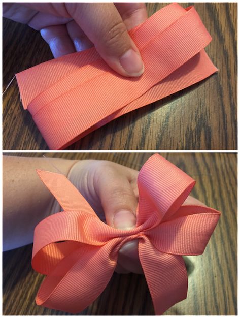 DIY Hairbows + Tutorial - Nanny to Mommy Easy Hair Bows, Hair Bow Instructions, Bow Making Tutorials, Hair Bows Diy Ribbon, Girls Hair Bows Diy, Homemade Bows, Hair Bow Tutorial, Bows Diy Ribbon, Toddler Hair Bows