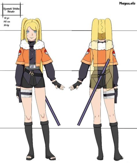 Naruto And Naruko Uzumaki, Naruto As A Girl, Naruto Girl Version, Uzumaki Oc, Naruto Design, Sasuke And Naruto Love, Ninja Outfit, Menma Uzumaki, Oc Manga